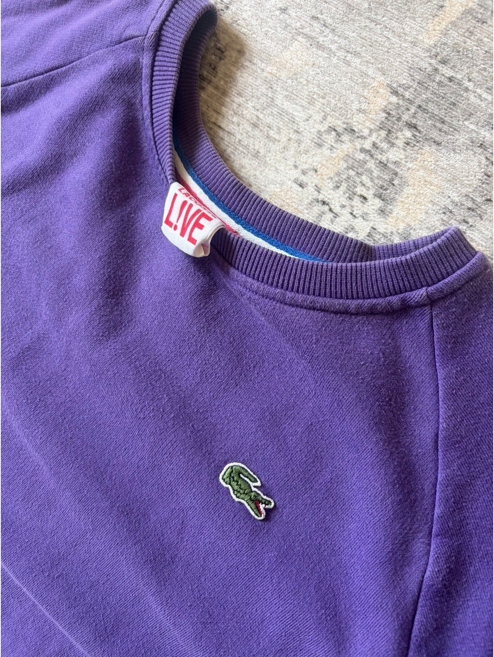 Lacoste live crewneck sweater embroidered crocodile logo
